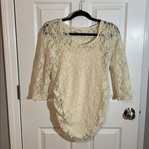 Jessica Simpson Ivory Lace Maternity Top
